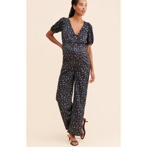 Floral Black Jumpsuit